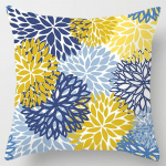 Kaasaegne lihtne kollase lilleline padjap&uuml;&uuml;r Kodu Diivan Padi padja kate Nimmepadjap&uuml;&uuml;r Padjap&uuml;&uuml;r Padjapadja nimme ilma Padja s&uuml;damikuta 45*45cm 40x40cm