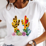 Moon Space Lovely Trend Armsad r&otilde;ivad vabaaja l&uuml;hikeste varrukatega T-s&auml;rk Suvine moodne t-s&auml;rk Naiste graafiline T-s&auml;rk S