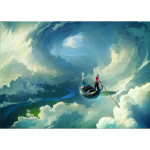 T&auml;is&uuml;mmargune koomiksifilm Kuu teemanttikandid mosaiikpistega rist 5d isetehtud teemantmaal Kodukaunistus Full Round 20x30CM