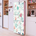 3D Flowers Isekleepuv k&uuml;lmkapi &uuml;mbris s&uuml;gavk&uuml;lmiku kleebis Kunst k&uuml;lmiku ukse kate Tapeet Reljeef Lille k&ouml;&ouml;gitarvikud 60x150cm(1 pcs)