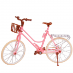 Jalgratas Barbie Doll Ken Dollhouse Plastic Bike V&auml;lispordile Lastele M&auml;nguasjade Komplekt Segastiilis pruun/roosa