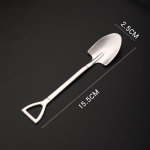 1 tk labidas lusikad roostevabast terasest teelusikad loominguline kohvilusikas j&auml;&auml;tise jaoks magustoidu lusikas lauan&otilde;ud s&ouml;&ouml;giriistade komplekt Silver A