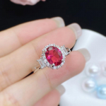 Bella Box &uuml;mmargune punane kujuTemperament uus s&otilde;rmus naistele v&otilde;luv pulmakihlus peen elegantne ehe uus trendikas Adjustable Opening punane/Heleroosa