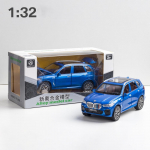 1:32 &Uuml;hildub BMW X5 linnamaasturi mudelauto m&auml;nguasjaga, tsingisulamist tagasit&otilde;mmatav m&auml;nguauto heli ja valgusega lastele, poisile t&uuml;drukule kingitus 1:32-Size:16.5*7.5*6.5cm sinine