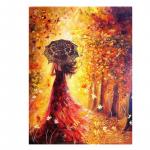 5D DIY Teemantmaaling T&uuml;druk hoiab k&auml;es vihmavarju Tagantvaade maastik Teemanttikandid T&auml;ismosaiikkomplektid Ristpistes Kodukaunistus K&auml;sitsi valmistatud kingitused Round 20x30cm