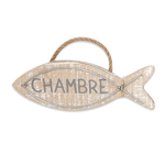 Les Tr&eacute;sors De Lily [R6553] &ndash; Taupe 'Fish' puidust uksetahvel (magamistuba) - 12x4 cm hall