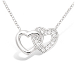 Les Tr&eacute;sors De Lily [L2037] &ndash; h&otilde;bedane kaelakee 'Love' h&otilde;bevalge (roodiumiga kaetud) - 15x10 mm valge