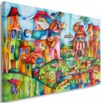 L&otilde;uendiprint V&auml;rviline linn 60x40 mitmev&auml;rviline