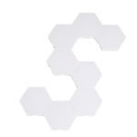 Neoglint 8PCS BT &uuml;hendatud RGB kuusnurkse valgusega &uuml;mbritsev seina dekoratiivne valgustus kontrolleriga valge