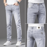 Noorteteksad Meeste kevadised Korea moebr&auml;ndid Mood Slim Fit V&auml;ikesed sirged vabaaja p&uuml;ksid elastsed 38