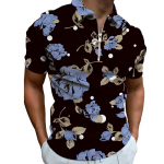 Lilled Mehed Romantiline kohting Casual Party L&uuml;hikeste varrukatega T-s&auml;rk POLO S must