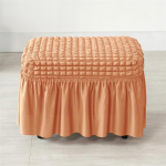 Seersucker Footstool seelikukate Vastupidav veniv spandex Ottomani kate &uuml;hev&auml;rviline libisemisvastane jalatoe kate elutuppa