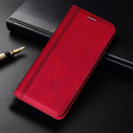Matt Flip nahast raamatu&uuml;mbris Samsung Galaxy A04s A53 A54 S23 Ultra S22 S21 Plus Xiaomi Redmi Note 11 10 iPhone 14 13 12 11 Pro Max rahakoti kate For Samsung Galaxy A04s punane