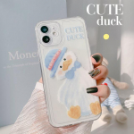 Roheline Cute Duck Ins Capa Silikoonist Pehme Protector Multifilmi telefoni&uuml;mbris Iphone 12 13 Pro Max Xsmax X Xr 11 Promax tagakaas For iphone 12 pro