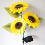 1 tk p&auml;ikeseenergia realistlik p&auml;evalillevalgusti &otilde;ues, p&auml;ikeseenergia aiavalgustid, &otilde;ues muruvalgustid, veekindlad p&auml;evalillekujulised LED maastikuvalgustid