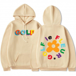 Golf Wang Le Fleur Lilleh&auml;&auml;l Igor Tyler Looja Skate Hoodie Meeste vabaaja hip-hop dressipluusid Kahepoolse tr&uuml;kiga pullover M khaki