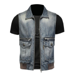 20+ vintage Tasku+rev&auml;&auml;riga teksist vest Poiste moevest+vest L denim sinine v&auml;rv