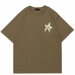 Harajuku Unisex Streetwear Melting Letter Star T-s&auml;rk S roheline
