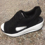 Platvorm Sandaalid Platvorm kiilukontsad Hingavad raputusjalatsid Naiste v&otilde;rkkangast jalan&otilde;ud Mugavad spordijalatsid vabaaja naistejalatsid 35 must