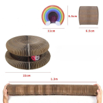 Kokkupandav deformeeritav oreli kassi kriimustuslaud Lainepapist suur kassiliiva kriimustus- ja k&uuml;&uuml;niskindel kulumiskindel helbevaba m&auml;nguasi magnetic