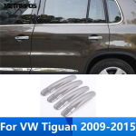 Autole Volkswagen VW Tiguan 2009-2013 2014 2015 kroomitud k&uuml;lgukse k&auml;epideme katte katte trimmikaitse kleebis tarvikud auto white