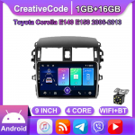 9-tolline Android Carplay Toyota Corolla E140/150 2006-2013 autoraadio Multimeedia videopleier GPS-navigatsioon WIFI 2+32GB 1+16GB