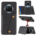 Xiaomi 11 11T 11i &uuml;mbris kaardipesade hoidjaga Premium PU-nahast tugijalg, topelt magnetklambriga p&otilde;rutuskindel kate Redmi Note 7 8 8T 9 10 Redmi 9A jaoks Redmi K30S must
