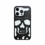 Luksuslik mattkattega metallist v&auml;rvi &otilde;&otilde;nes kolju k&otilde;va &uuml;mbris iPhone'i jaoks 14 13 12 11 Pro Max 14 Plus moodne p&otilde;rutuskindel kate For iPhone 12 must