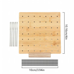 4-tolline kudumiskomplekt Blokeerimislaud bambusest heegeldatud Granny Square K&auml;sit&ouml;&ouml;na valmistatud puidust heegeldatud tarvikud 4Inch