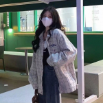 Naine mood, roheline tikitud pesapalli vormiriietus kevad- ja s&uuml;gise uus &uuml;li&otilde;pilaste pikkade varrukatega jakk Naiste top riided S