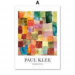 Paul Klee Abstraktsed v&auml;rvilised geomeetriaga plakatid ja tr&uuml;kised Vintage peen seinakunst l&otilde;uendimaal Kaasaegne elutoa kodukaunistus A4 21X30cm No Framed