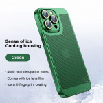 Luksuslik soojust hajutav telefoni&uuml;mbris iPhone'i 15 14 13 12 11 Pro Max jaoks, elektriga kaetud jahutusega objektiivi kaitsekate iPhone 15 Pro Max jaoks For iPhone 13