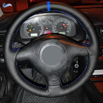 VW Golf 4 MK4 jaoks 1998 - 2002 2003 2004 Passat B5 jaoks 1996 -2005 Vana auto roolikatte viimistlus must nahk sinisega gray