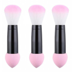 3 tk. Professionaalne p&otilde;sepunapintsel, nailonist meigipintslid, kahe peaga metallist kosmeetikavahendid k&auml;snaga 3Pcs