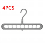 Ruumis&auml;&auml;stlikud maagilised riidepuud Kapp-organisaator Multifunktsionaalne riidepuu 9 auguga riidepuu 4PCS hall