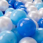 KiddyMoon 700 pallid 7cm/2,75 tolli pehmest plastist m&auml;ngupallid lastele v&auml;rvilised sertifitseeritud made in eu, beebisinine/sinine/p&auml;rl 700 Balls/7cm-2.75in