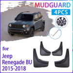 4 tk auto porilapid Jeep Renegade BU 2015 2016 2017 2018 porikaitse pritsmekaitsed poritiibad auto black