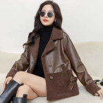 Korea versioon kahe k&uuml;lje ja kahe osaga, uus moodne ja mitmek&uuml;lgne, vananemist v&auml;hendav lahtise nahktagi 5XL