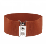 Moodne vabaaja veniv metallist pandlaga v&ouml;&ouml;rihm lai elastne v&ouml;&ouml; v&ouml;&ouml;rihm kleit, kummipaelad pruun