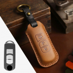 HALLMO ehtsast nahast autov&otilde;tme kate Mazda 2 3 6 jaoks 3 Buttons pruun