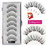 Uus MBA 5 Magnetic Eyelashes Koolutaja komplekt Pikad 3D Mink Magnetilised ripsmed Kandke tehisripsmeid magnetilised looduslikud paksud kunstripsmed MB1A-5