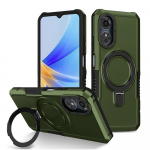 KEYSION p&otilde;rutuskindel &uuml;mbris OPPO A17 A17K A78 A58 4G silikoon+PC metallist r&otilde;ngaga telefoni kate OPPO A5S A12 A54 A55 A74 A95 jaoks for OPPO A17 punane