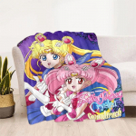 Sailor Moon Pretty Soldier tr&uuml;kitud tekk &uuml;likerge pehme pl&uuml;&uuml;sist flanellist tekk diivanvoodi diivani kontorikingitusteks 76x102cm(30x40in)