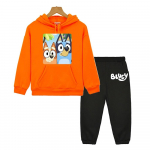 Bluey koer anime kapuutsiga dressipluus fliisist dressipluus Kawaii kapuutsiga komplektid poiss t&uuml;druk s&uuml;gis pikkade varrukatega riided pullover laste butiigi riided 140
