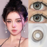 Ksseye 2tk hall kontaktl&auml;&auml;ts Doll Eyes 14,5 mm naturaalne pehme l&auml;&auml;ts aastaseks kasutamiseks Big Eye L&uuml;hin&auml;gelikkus S&auml;delevad t&auml;hesilmad sobivad &otilde;pilastele meestele ja naistele 0 hall