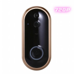 Nutikas WIFI-uksekell sisetelefoni videohelinaga uksekell koos kaameraga IR-sisenemise ukse hoiatus juhtmevaba turvakella uksekaamera alarm 【720P】video doorbell valge/kuld