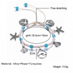 2024 Bohemian Starfish Shell jalav&otilde;rude komplekt naistele Vintage k&auml;sitsi valmistatud laine jalav&otilde;ru k&auml;ev&otilde;ru ehted