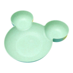 Vastupidav 3-kambriline ruumis&auml;&auml;stlik armas kuivatatud puuviljade suupistetaldrik lastele serveerimistaldriks roheline