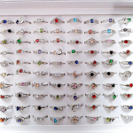 12 tk lihtne k&otilde;ik-&uuml;hes lillega teemants&otilde;rmus t&uuml;drukute kristalls&otilde;rmus