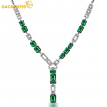 SACE GEMS klassikaline vasesulamist tsirkoon naiste ripats kaelakee moe kingitus roheline